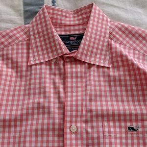 Vineyard Vines Pink Gingham Button Down